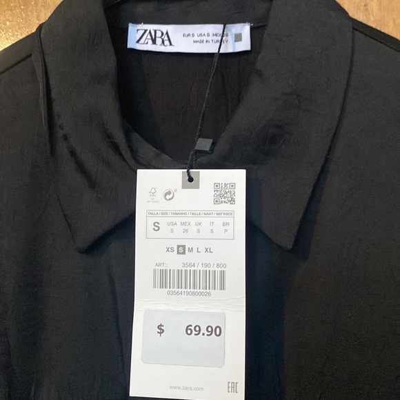 Zara wrinkle satin effects Overshirt - Picture 7 of 9